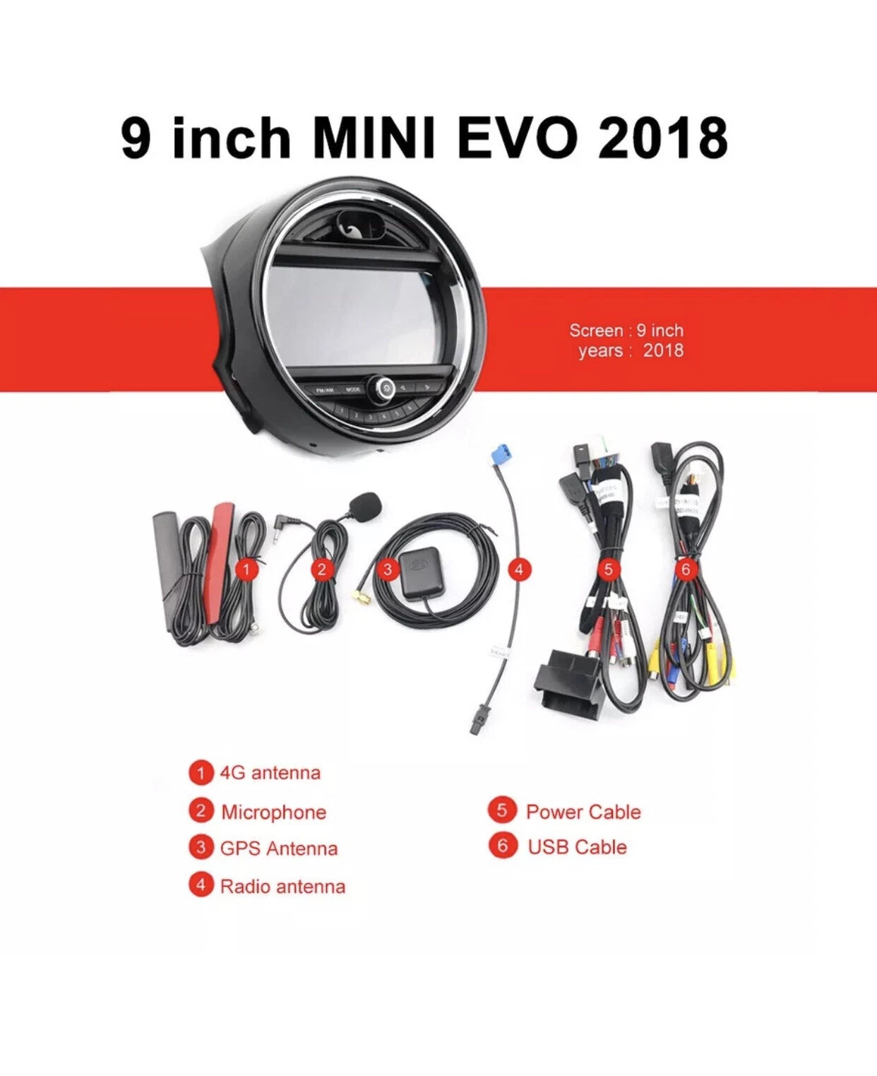 BMW Mini Cooper EVO 2018 Car Multimedia Player with Android 11 & Carplay