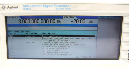 Agilent N5182A 3GHz MXG RF Vector Signal Generator OPT 006 1EM 503 651 UNT