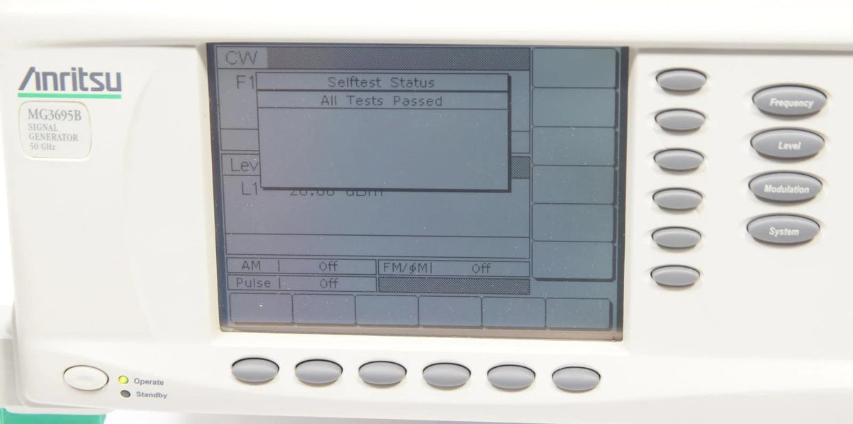 Anritsu MG3695B 0.01 to 50 GHz RF / Microwave Signal Generator CALIBRATED