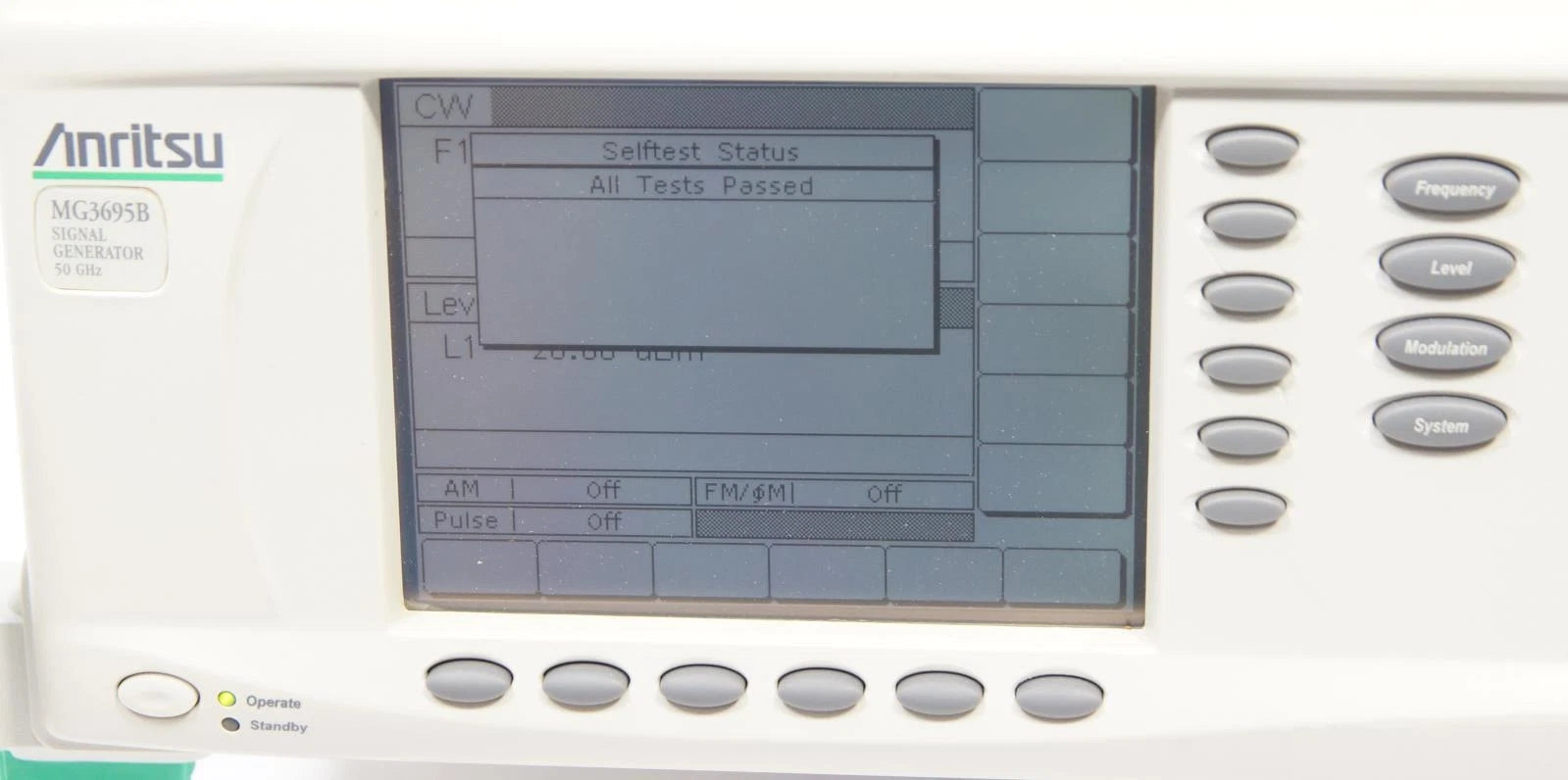 Anritsu MG3695B 0.01 to 50 GHz RF / Microwave Signal Generator CALIBRATED