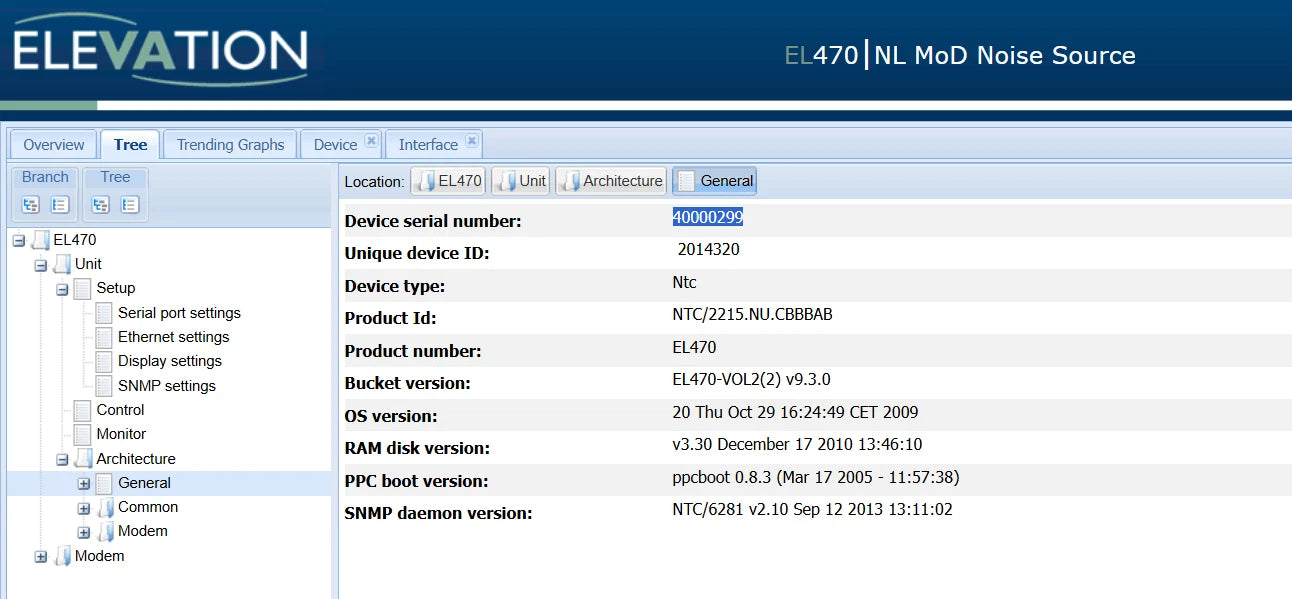 Newtec EL470 IP Satellite Modulator DVB-S2 NTC/2215.NU.CBBBAB