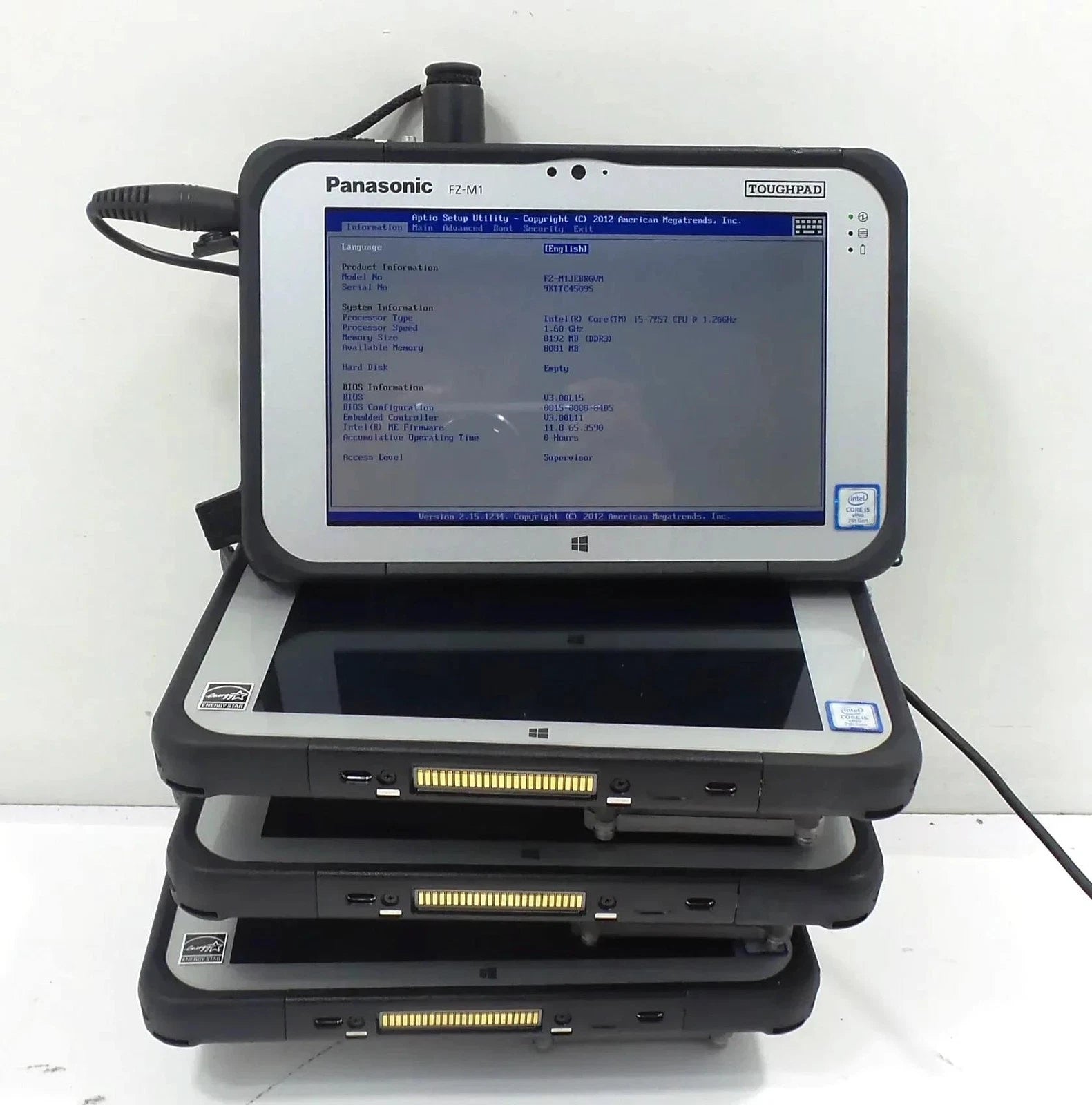 Lot 4 Panasonic Toughpad FZ-M1 Core i5-7Y57 1.2GHz  8GB No SSD