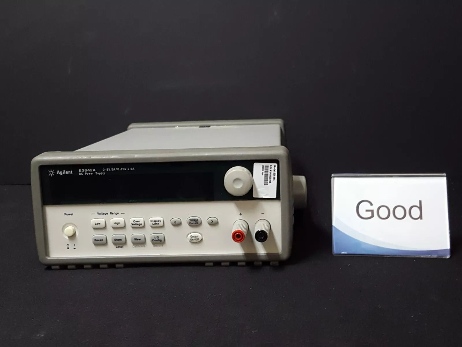 Agilent E3642A: 0-8V, 5A/0-20V, 2.5A DC Power Supply