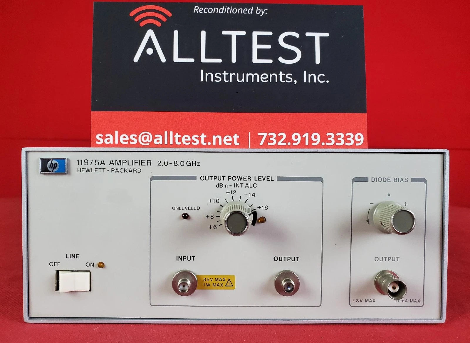 HP Agilent Keysight 11975A Amplifier 2-8GHz, 16dBm