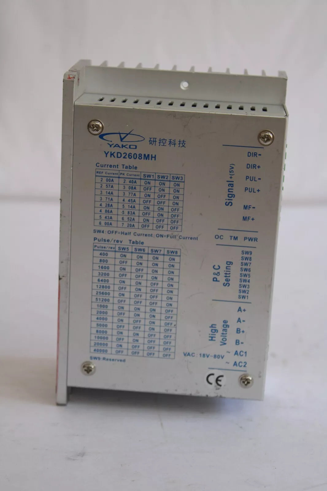 YAKO YKD2608MH 2-Phase Stepper Motor Drives, 18-80V