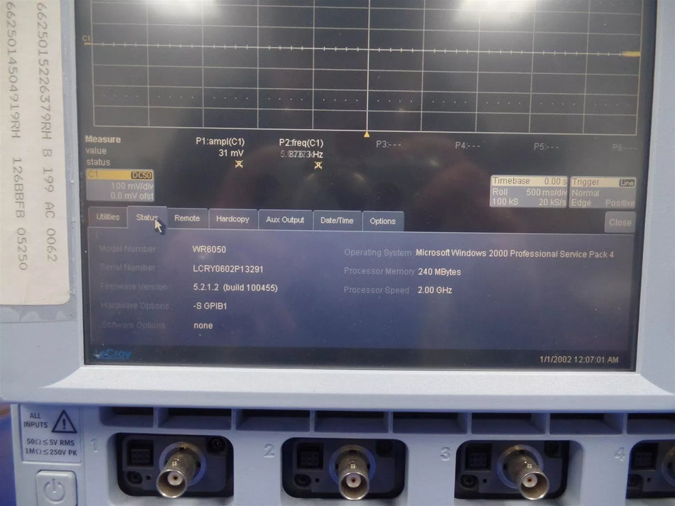 Lecroy 6050 Waverunner 500 MHz Oscilloscope Quad 5 Gs/s