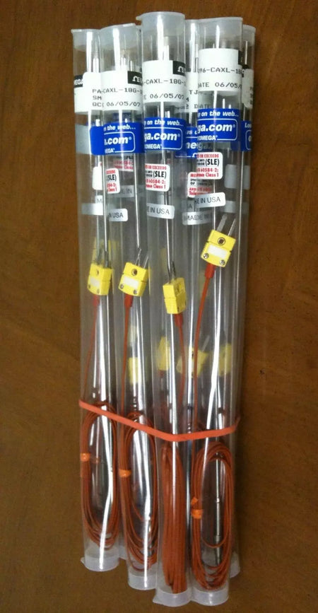 Omega TJ96-CAXL-18G-12-SMPW-M Thermocouple Transition Joint Probe with SS Braid