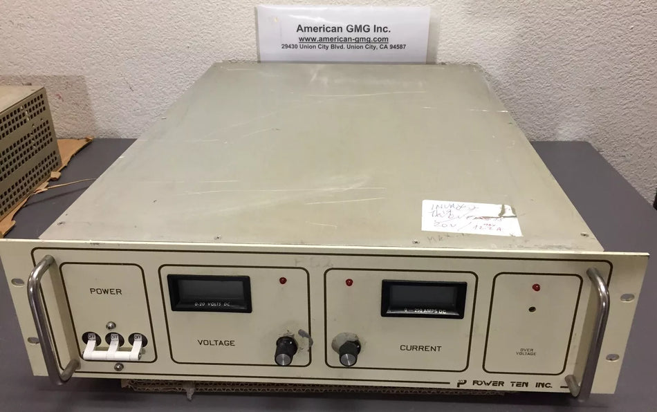 Power Ten 4600D-20250 Heavy Duty DC Power Supply 0-20 Volts DC 0-250 Amps