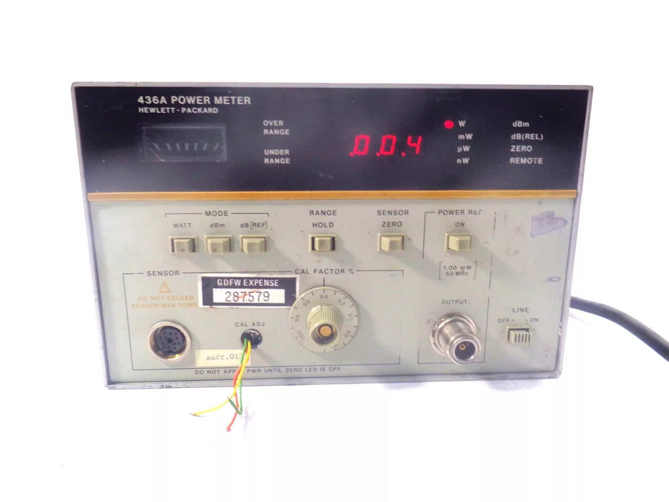 HP 436A Power Meter for Measuring Electrical Power Levels