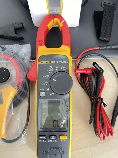 Fluke 378 FC Non-Contact Voltage True-rms AC/DC Clamp Meter with iFlex for 3-Phase Tests