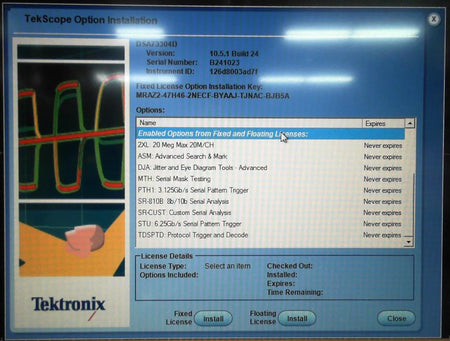 Tektronix DSA73304D 33GHz 4CH Digital Serial Analyzer with Options Included