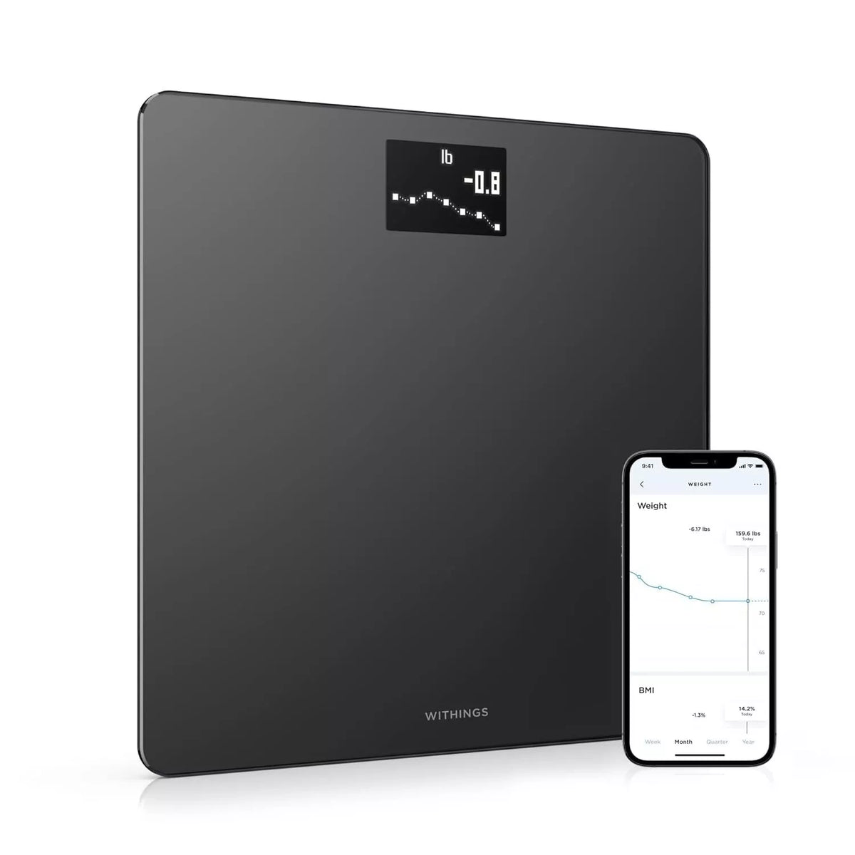Withings Body Wi-Fi Smart Scale with BMI App Sync Multi-User Pregnancy & Baby Mode