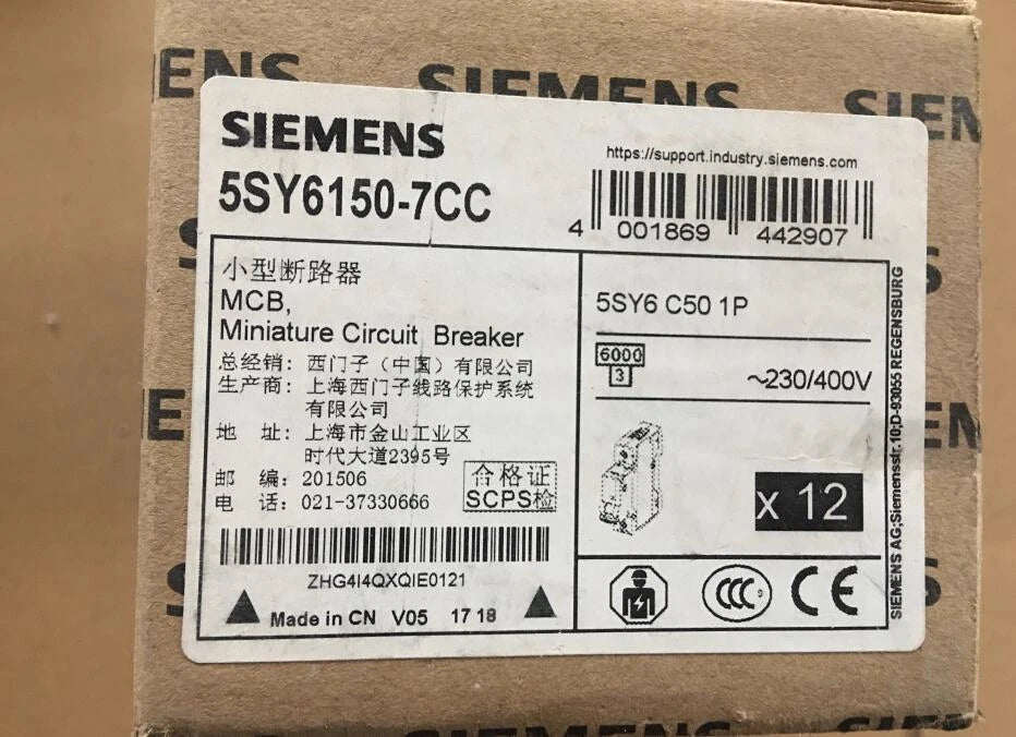 10PCS X 5SY6150-7CC Circuit Breaker with 7A Current Rating