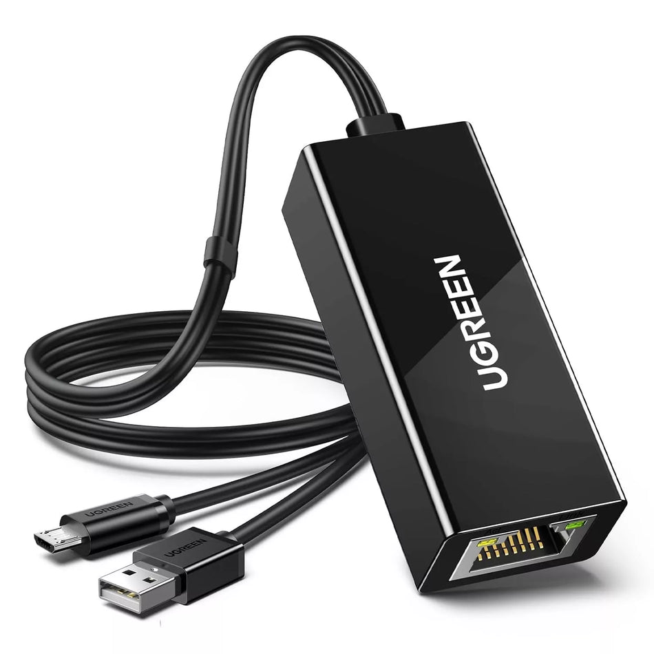 UGREEN Ethernet Adapter for Fire TV Stick, Chromecast, Google Home Mini RJ45&USB