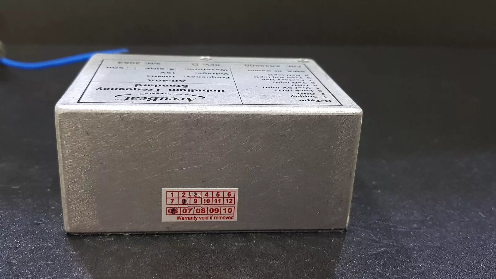 Accubeat AR-40A Rubidium Frequency Standard 10MHz 15V Untested (2053)
