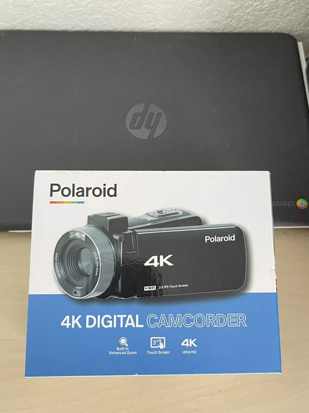 Polaroid ID995-BLK Black Portable Handheld Touch Screen 4k Digital Camcorder