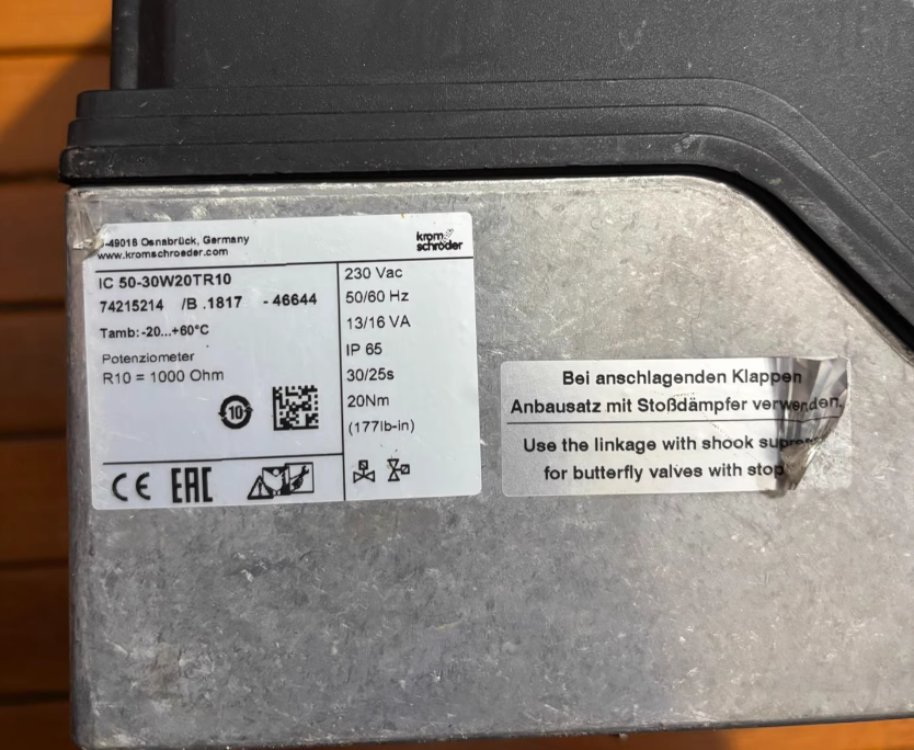 1pcs KPM SCHROEDER,Stel<wbr/>lantrieb Actuator, IC50-30W20TR10
