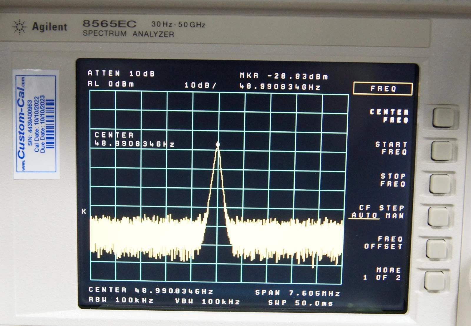HP Agilent Keysight 83598A 2.4 MHz to 50 GHz RF Plug In For 8350B