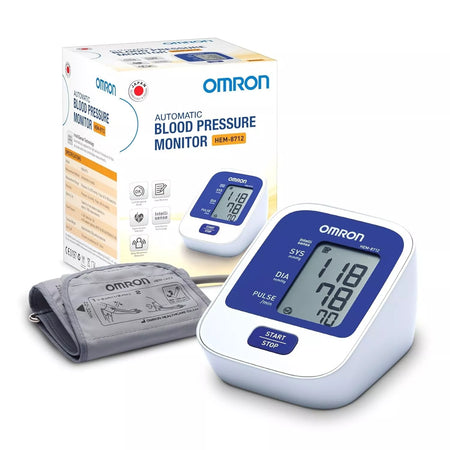Omron HEM 8712 White Blue Blood Pressure Monitor