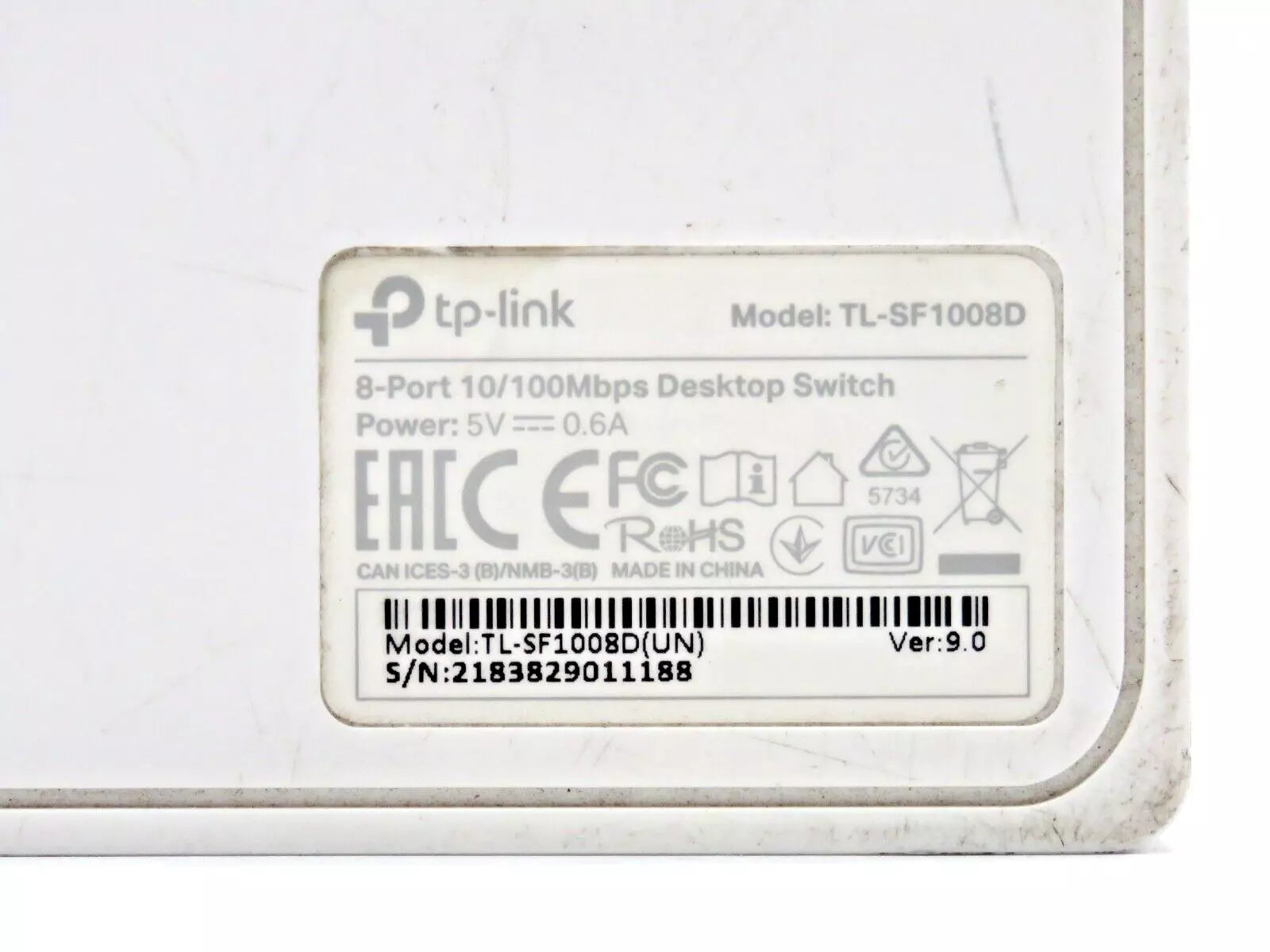 TP-Link TL-SF1008D 8-Port Ethernet Switch 10/100Mbps Fast Network Hub Desktop