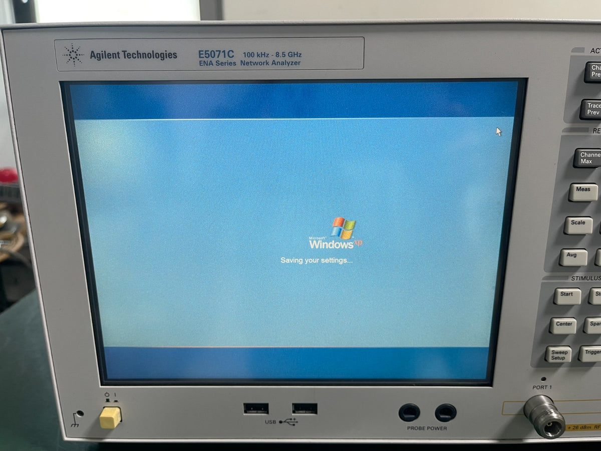 Agilent E5071C ENA RF Network Analyzer 100kHz–8.5GHz w/opt. 019, 285, UNQ_3973