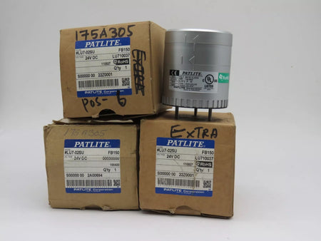 Set of 3 Patlite LU7-02SU Signal Tower Base Module Direct Mount 24V DC