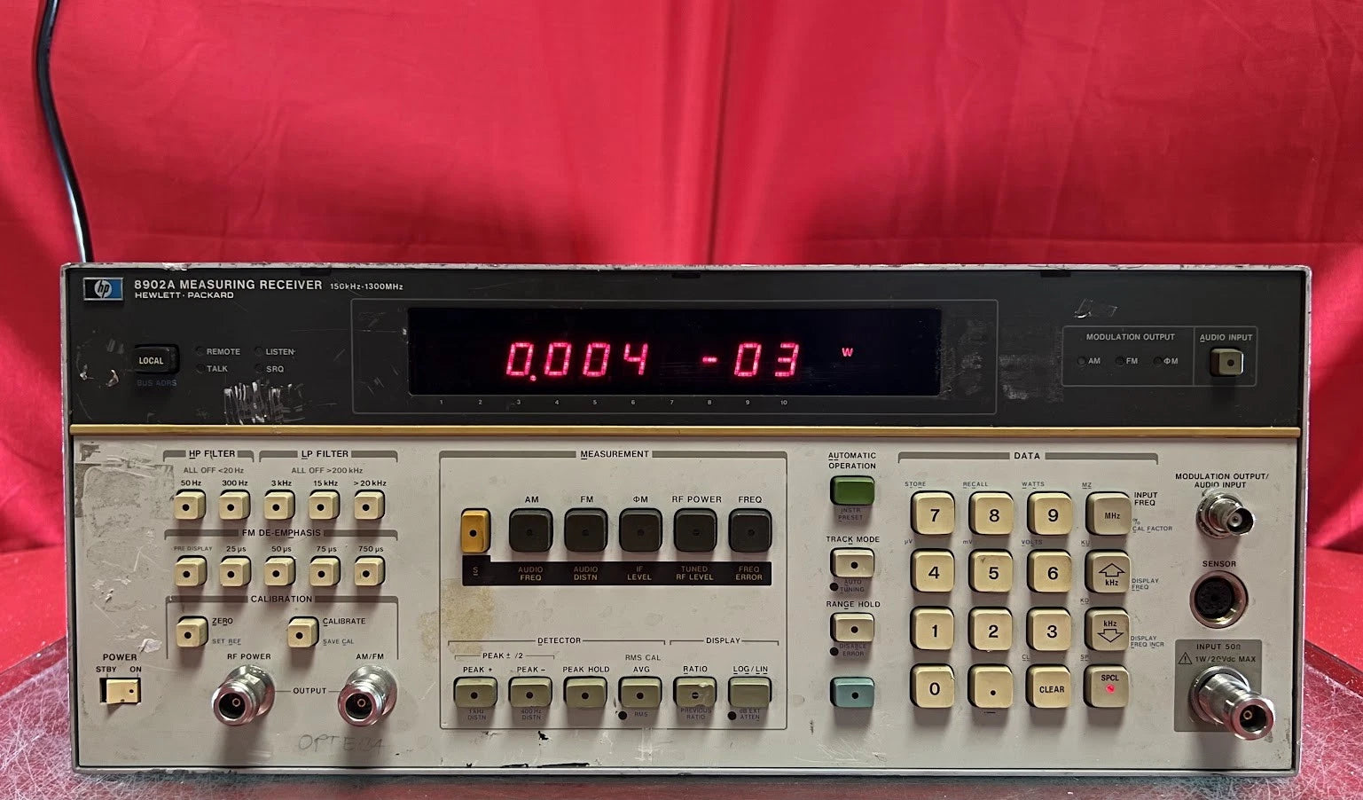 Agilent Keysight 8902A Measuring Receiver SN 2645A00894