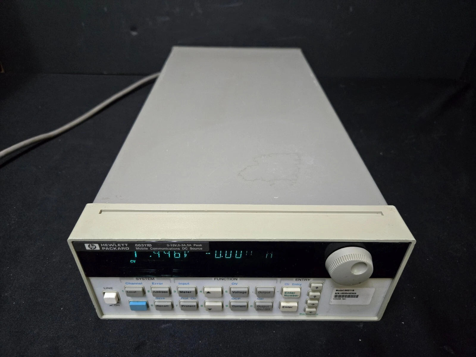 HP 66311B Mobile Communications DC Source 0-15V 0-3A 5A Peak