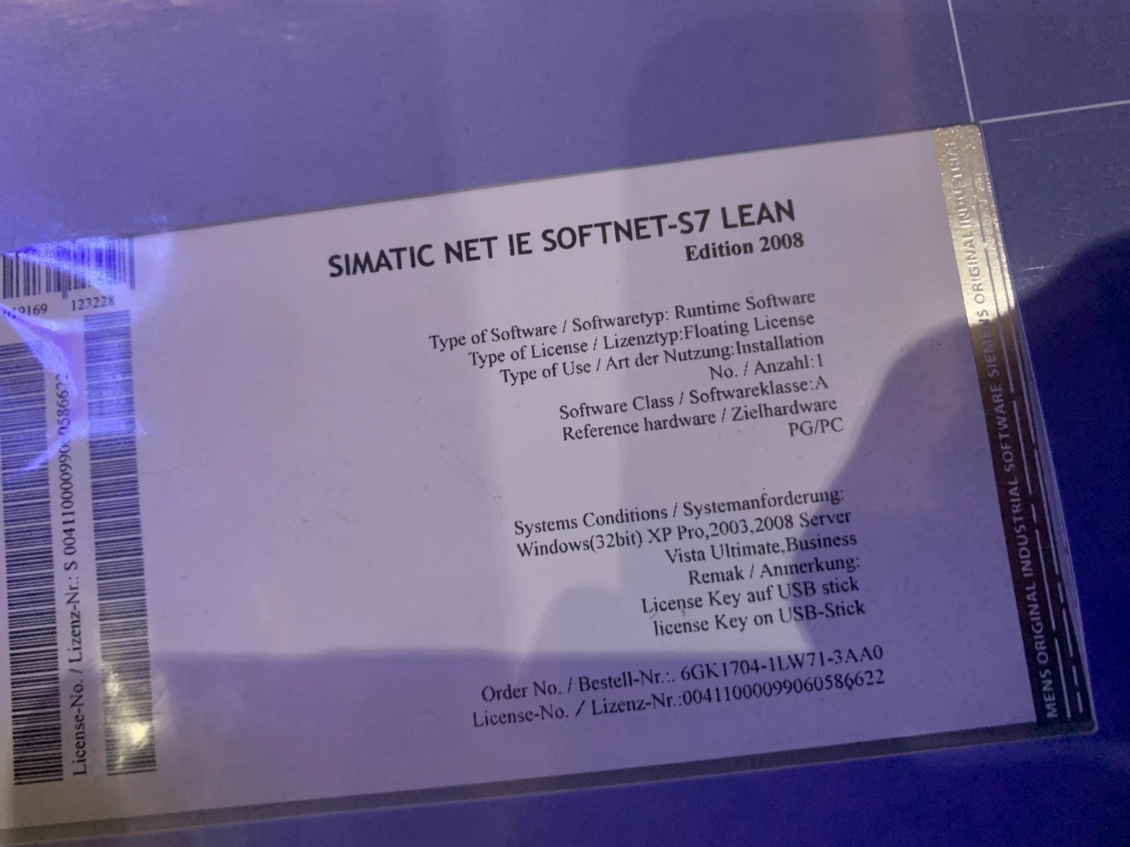 Siemens 6GK1704-1LW71-3AA0 Industrial Ethernet Cable