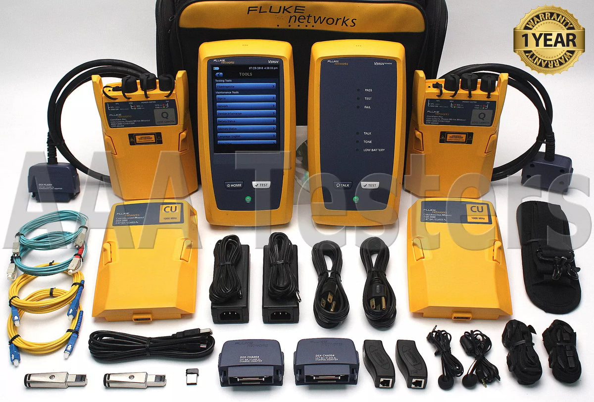 Fluke Networks DSX-5000Qi CFP-QUAD Certifiber Pro SM MM Fiber Cat6a DSX-5000 - XG eqpt