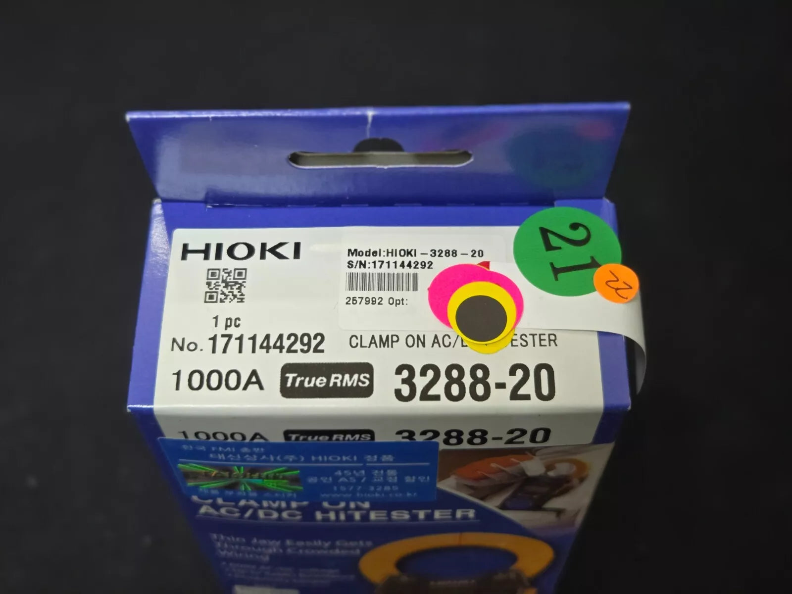 Hioki 3288-20: True RMS Clamp On Hitester 100A/1000A AC/DC Clamp (4292)