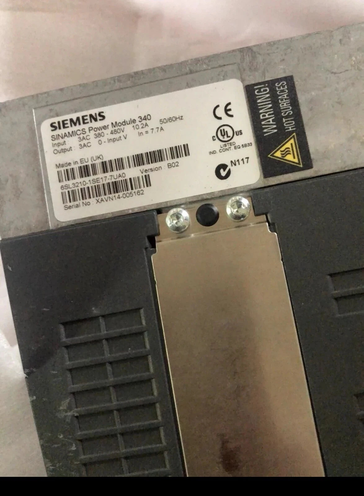 Siemens 6SL3210-1SE17-7UA0 Inverter Drive Module