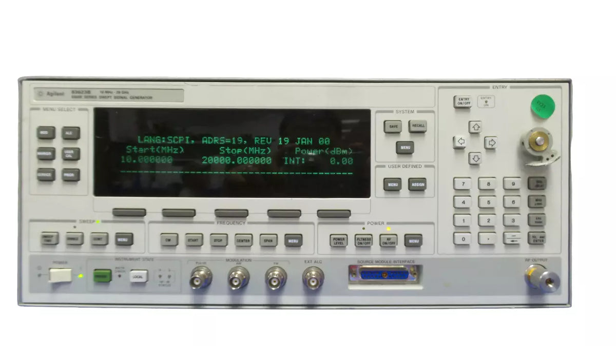 Agilent 83623B Synthesized Swept-CW Generator, 10 MHz-20 GHz, Opt 002