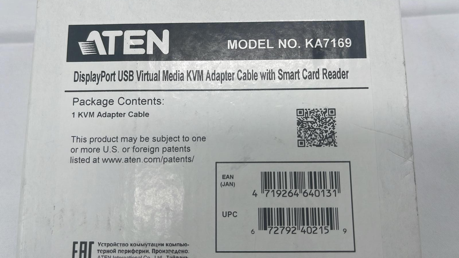 ATEN Display Port USB KVM Adapter with Smart Card Reader