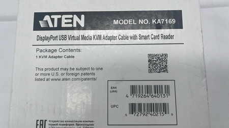 ATEN Display Port USB KVM Adapter with Smart Card Reader