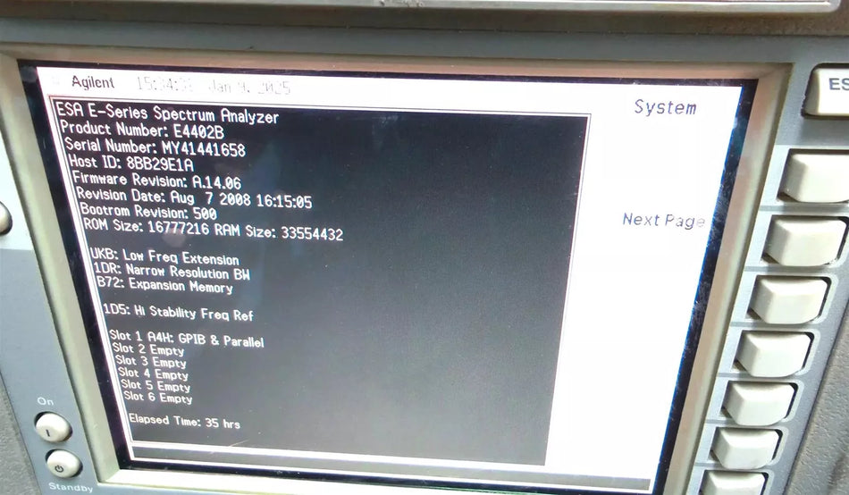 Agilent E4402B 100Hz to 3.0GHz ESA-E Series Spectrum Analyzer