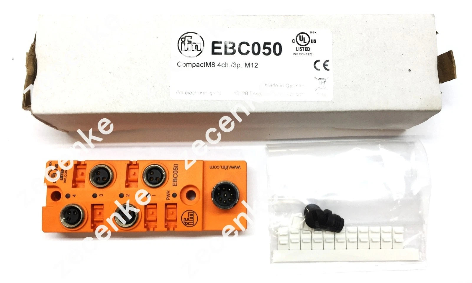 IFM Electronic Efector Splitter Junction Box Connector 4-Port Module EBC050 NOS