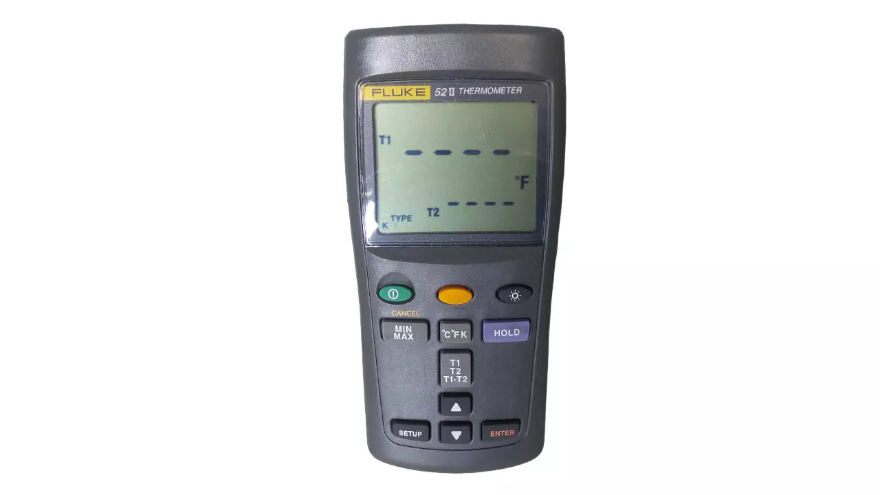 FLUKE 52II Thermometer with High Accuracy and Dual Input Thermocouples