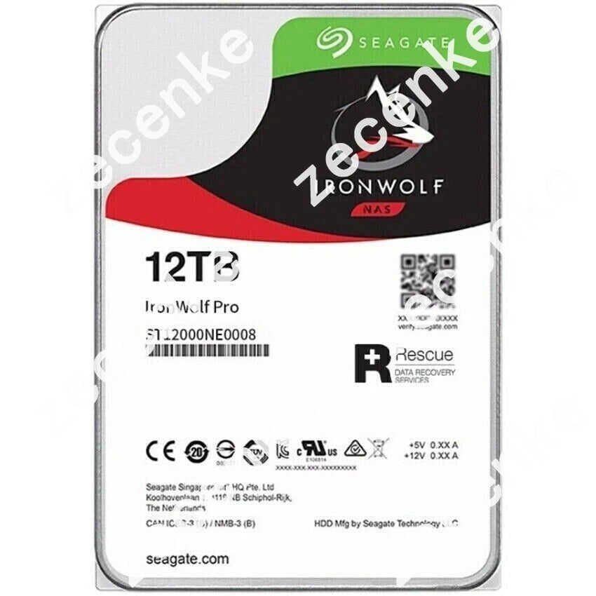 Seagate IronWolf Pro 12TB 7200RPM SATA 6Gb/s 3.5 NAS HDD