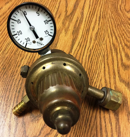 National Welding Equipment P/N 765 Hydrogen Gas Regulator with 1 Gauge