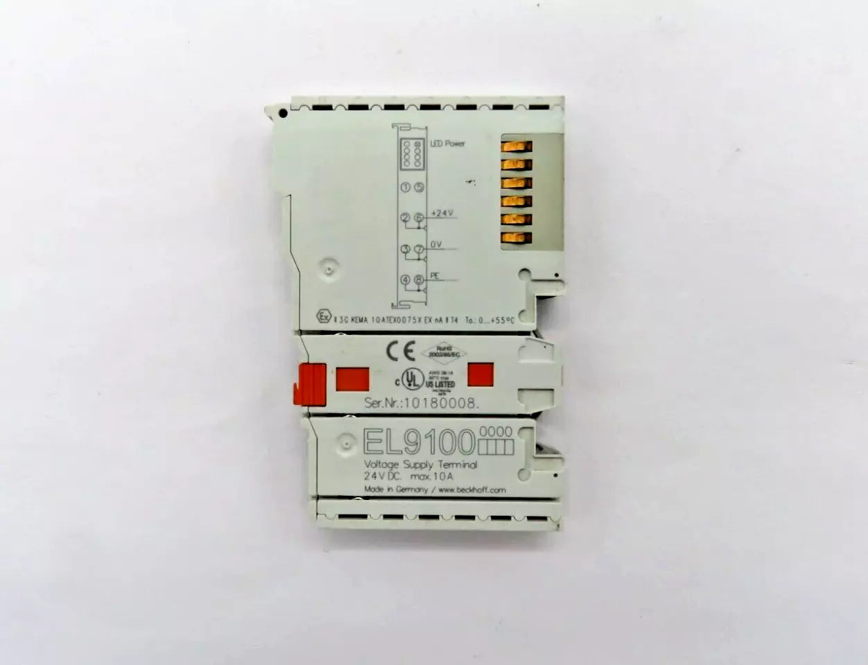 Beckhoff EL 9100 EtherCAT 24V Potential Supply Terminal PLC Module - 2 PCS