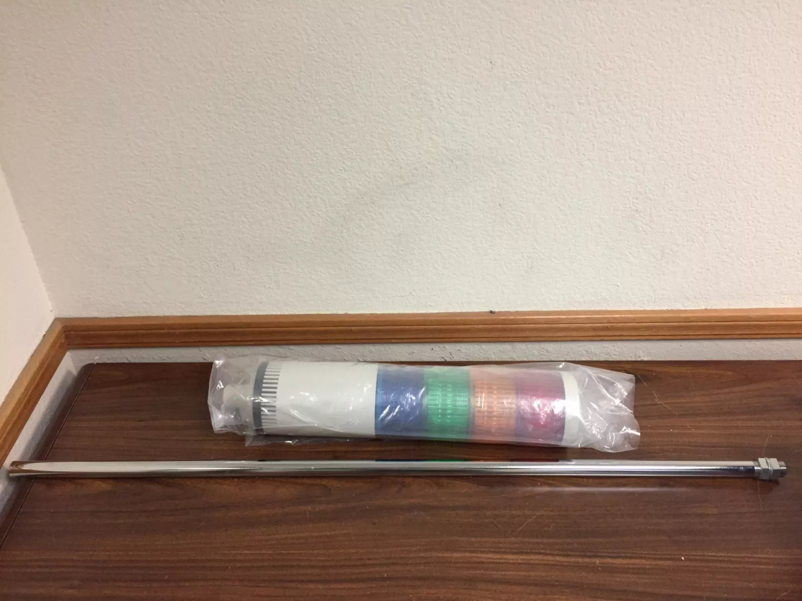 Patlite LGEBC-FB Flashing Light with Audible Alarm Signal Tower and 1m Pole, 24V 2W