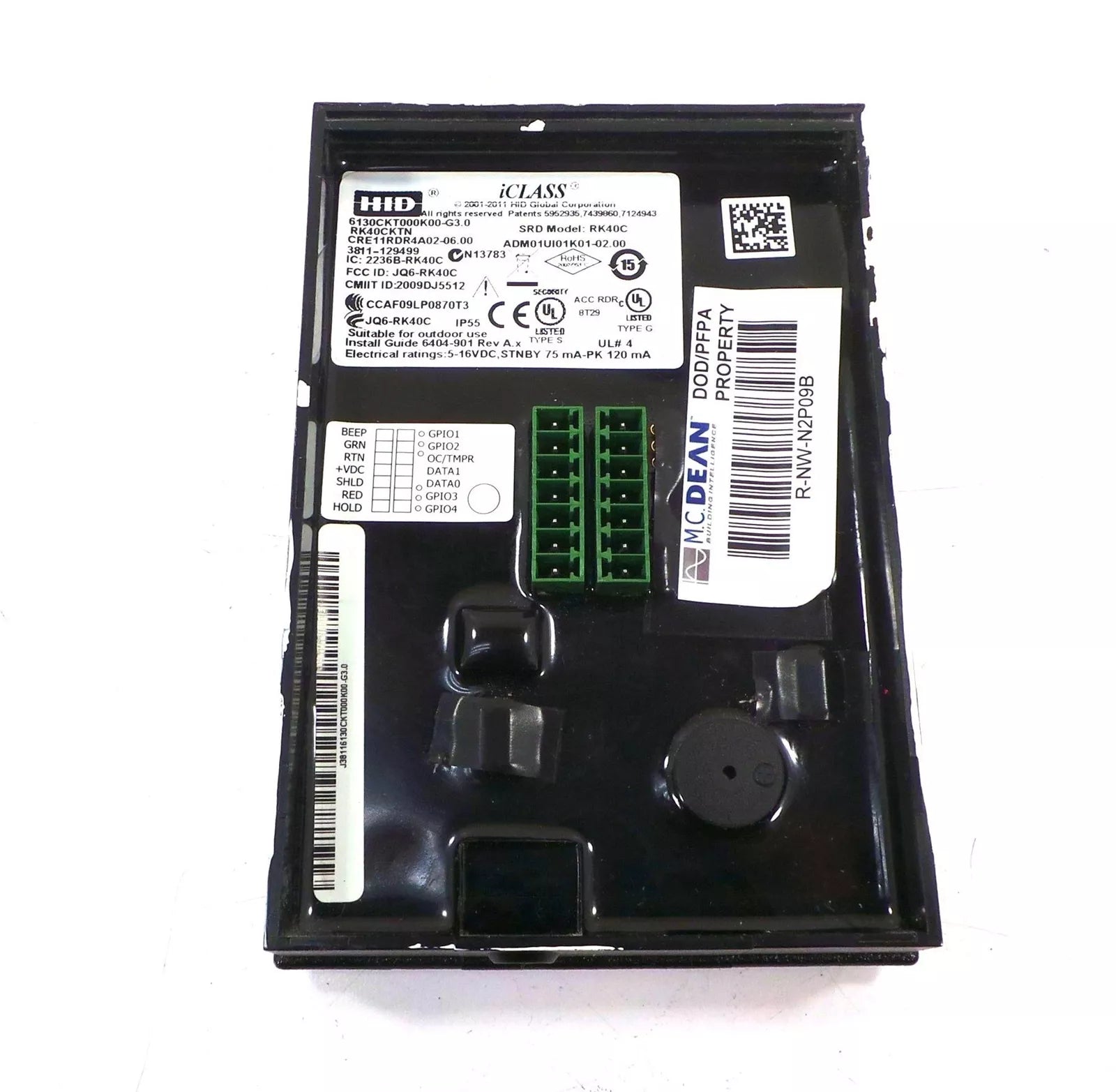 HID iCLASS RK40CKTN RK40C Access Control Reader
