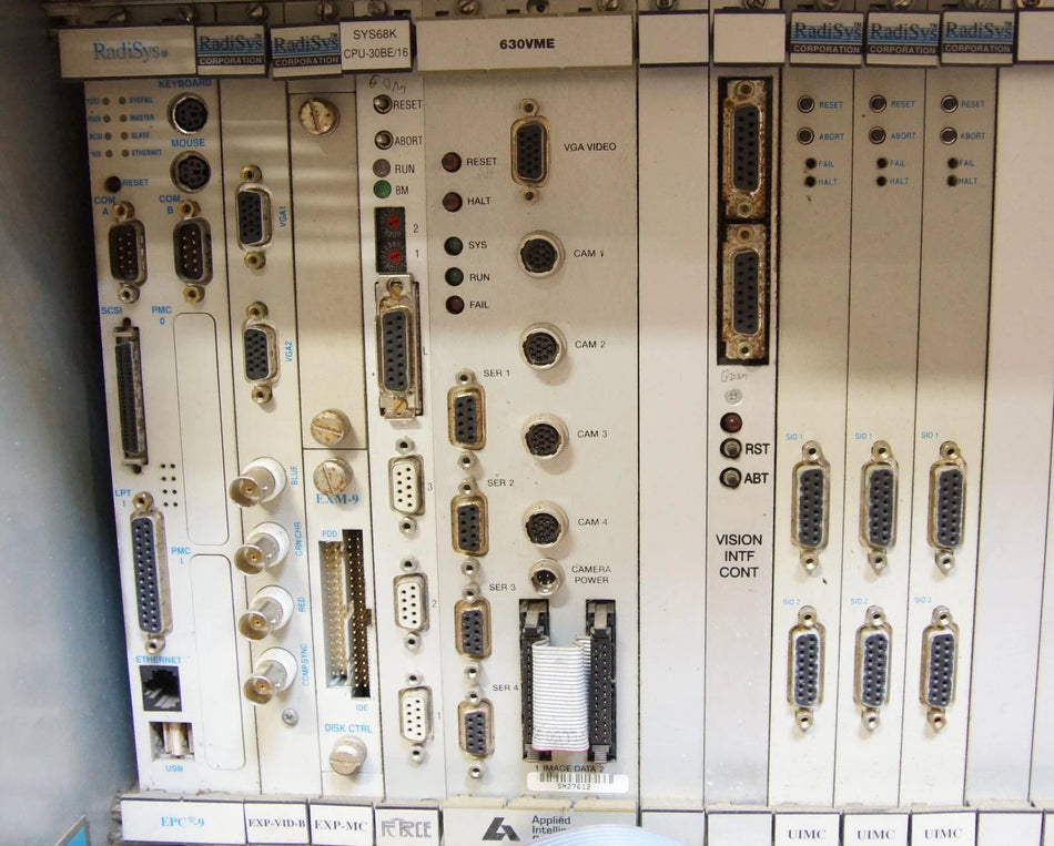 RadiSys Corp Chassis w/ EPC-9, EXP-VID-B, EXP-MC, SYS68K, 630VME, UIMC Modules