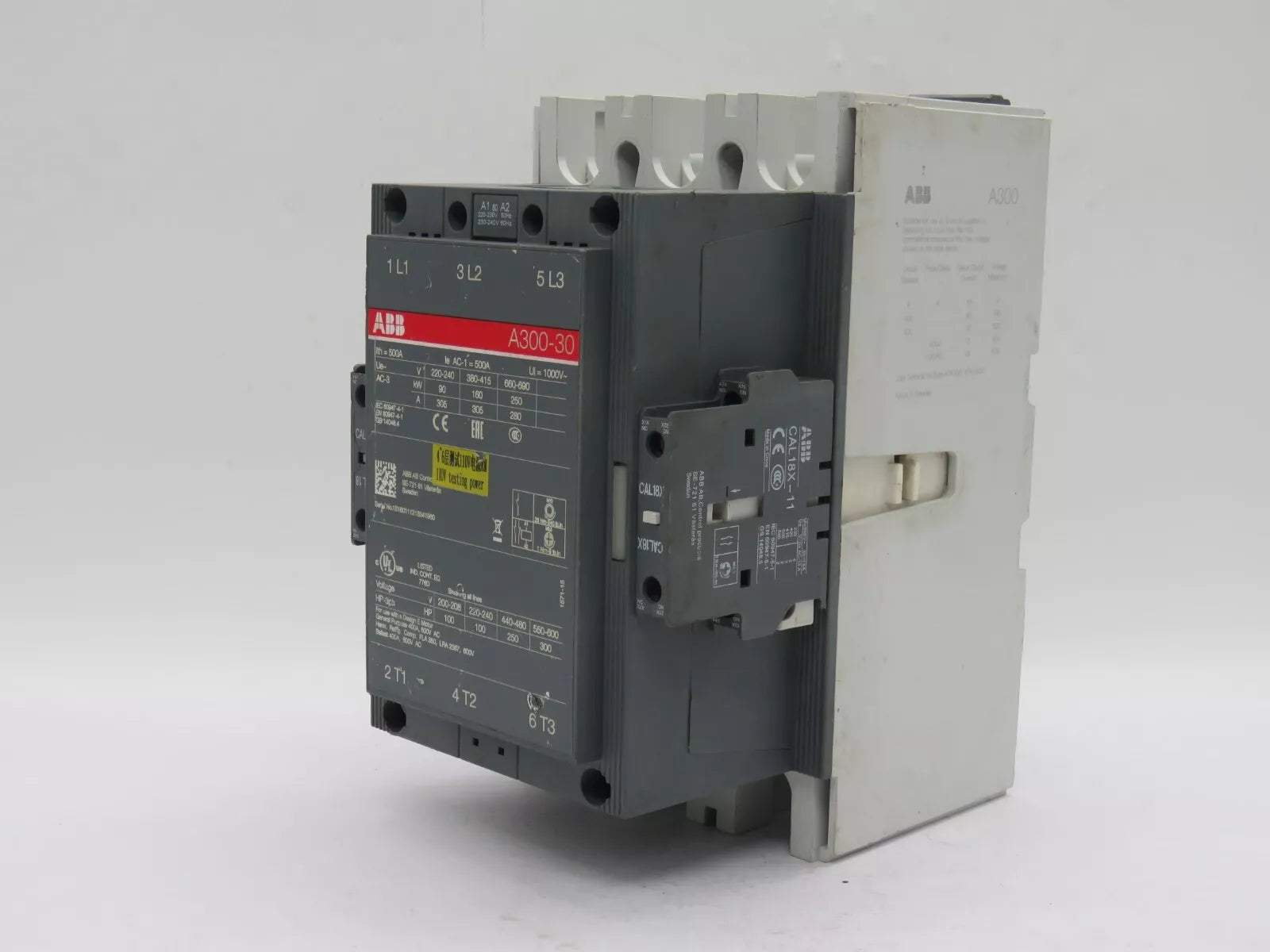 ABB A300-30 Power Contactor 230-240V Used Condition