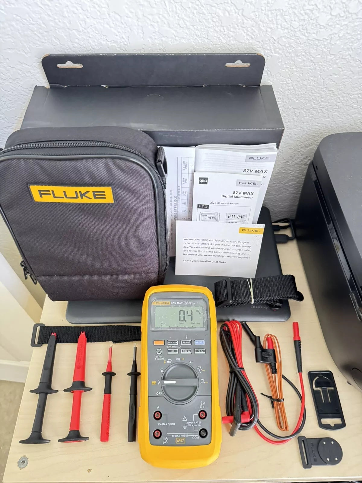 Fluke 87V-MAX/E2 Kit Industrial True RMS Heavy Duty Multimeter