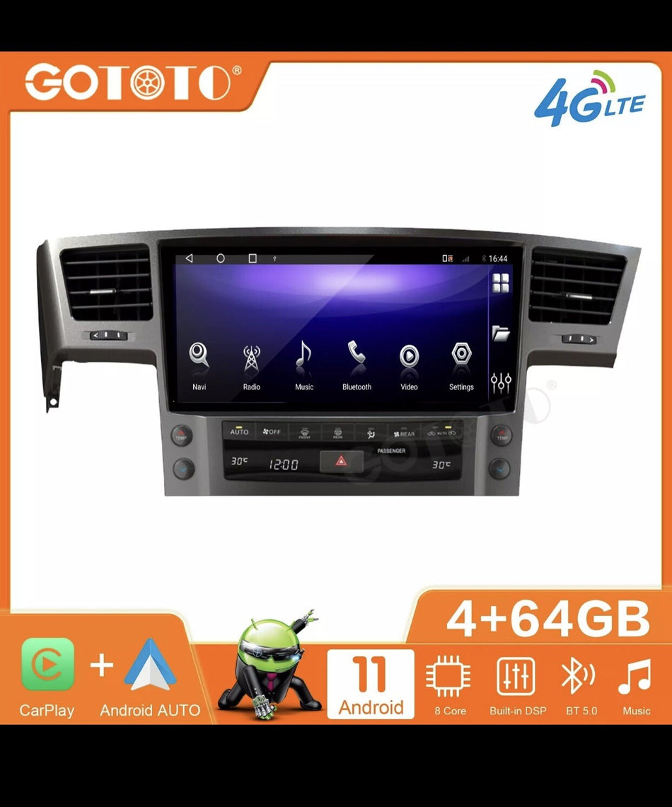 12.5-Inch Android Car Radio Stereo for Lexus LX570 2007-2015