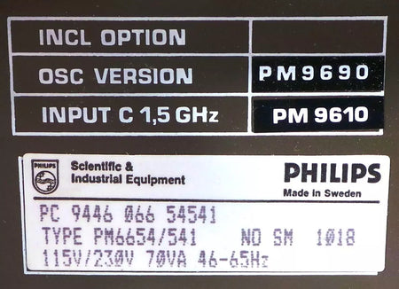 Philips PM6654 Programmable High Resolution Timer/counter
