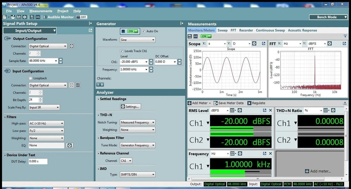 Audio Precision APX515 Audio Analyzer with Wide Range of Measurement Features