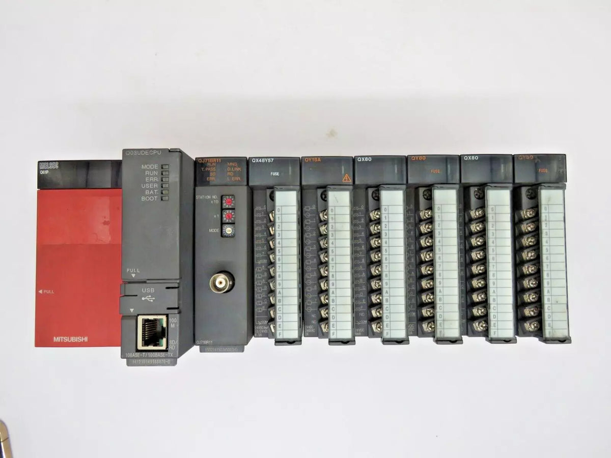 Mitsubishi Melsec-Q Series PLC CPU Full Pack Set Used & Tested